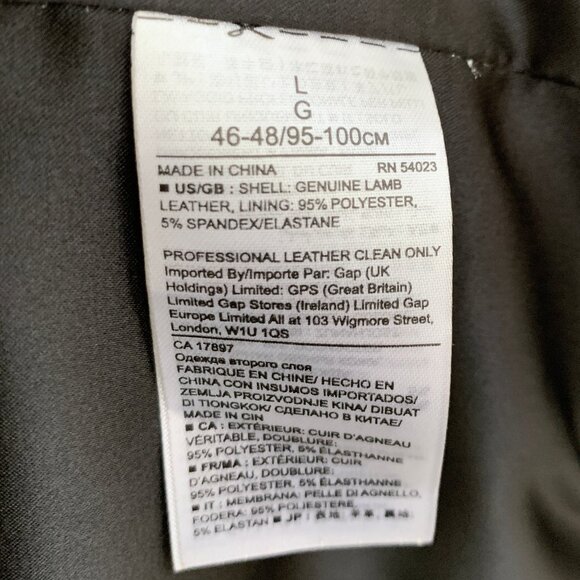 Banana Republic Classic Leather Moto Jacket NWOT - Picture 4 of 6